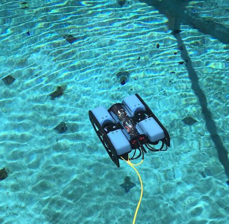Florida Atlantic University students are working toward wirelessly controlled underwater vehicles. Photo: FAI