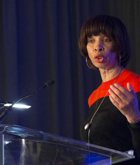 Baltimore Mayor Pugh addresses the FAA UAS Symposium. Photo: AUVSI