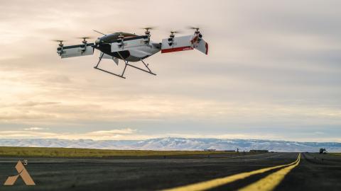 Vahana, the all electric, self-piloted aircraft from A³ by Airbus, completes its first full-scale flight test. Photo: Airbus
