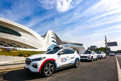 Baidu's Apollo Robotaxi fleet of 45 self-driving taxis starts operations on open roads in Changsha, Hunan province. Photo: Baidu USA, LLC