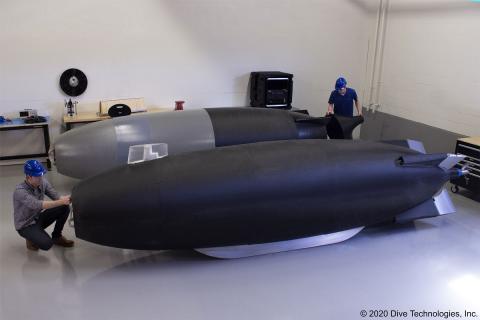 Dive Technologies Commercial Large Displacement UUV. Photo: Business Wire