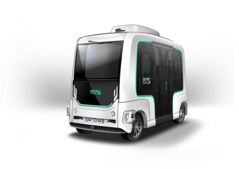 EasyMile says that its new EZ10 electric driverless shuttle is ready for operations without an on-board attendant. Photo: EasyMile