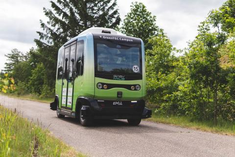 Germany has reached a major milestone in autonomous driving. On a private site in Schleswig-Holstein, EasyMile’s technology is driving the nation’s first level 4 fully automated operation with partner GreenTEC. Photo: EasyMile