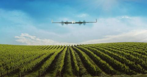 FlightWave Edge UAS being used for an agricultural mission. Photo courtesy of FlightWave Aerospace Systems.