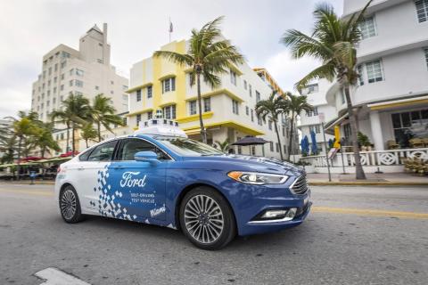 Ford's self-driving vehicle in Florida. Photo: Medium.com