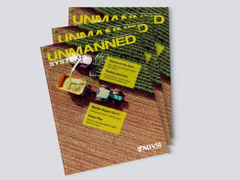 The front cover of the November-December issue of Unmanned Systems magazine.