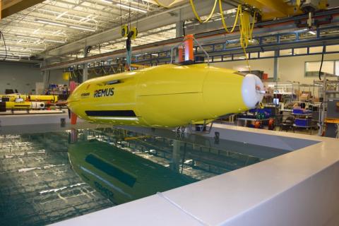 Hydroid's REMUS autonomous underwater vehicle. Photo courtesy of Hydroid