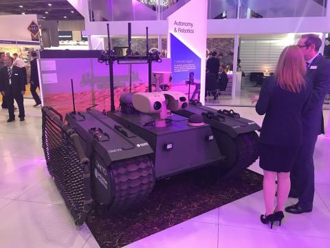 TITAN SENTRY is an exploration of manned/unmanned teaming where the cognitive burden on the warfighter is vastly reduced through the fusion of sensor data and advanced battlespace management systems. Photo courtesy of Business Wire.