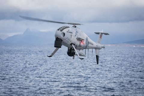 From Sept. 16 to 27, Schiebel successfully demonstrated the shipboard integration of its Camcopter S-100, as well as its search and rescue capabilities to the Norwegian Coast Guard on board of the KV Svalbard. Photo: Schiebel