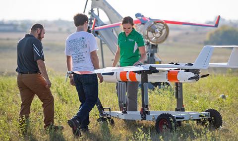 Since the John D. Odegard School of Aerospace Sciences launched its UAS operation degree program 10 years ago, there have been 225 graduates. Currently, there are 159 students majoring in the program. Photo by Shawna Schill/UND Today.