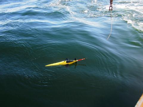 The University of Washington's Seaglider underwater. Photo: University of Washington