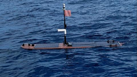 Boeing's Wave Glider USV/UUV. Photo: Boeing Boeing's Wave Glider USV/UUV. Photo: Boeing