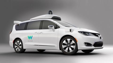 A Chrysler Pacifica Hybrid minivan from Fiat-Chrysler Automobiles. Photo: Waymo