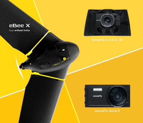 senseFly's eBee X and cameras. Photo: senseFly